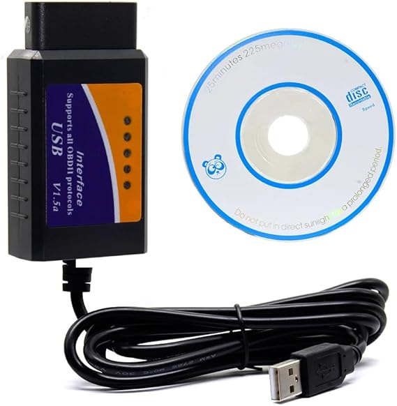 ELM327 elm 327 usb obd2 OBDII Diagnostic Cable V1.5 Compatible with ELM327 for Windows