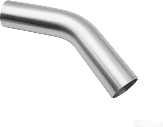 AC PERFORMANCE 2" (51mm) OD 45 Degree Aluminum Elbow Intercooler Pipe Air Intake Tube, 1.5D Radius, Brushed Finish