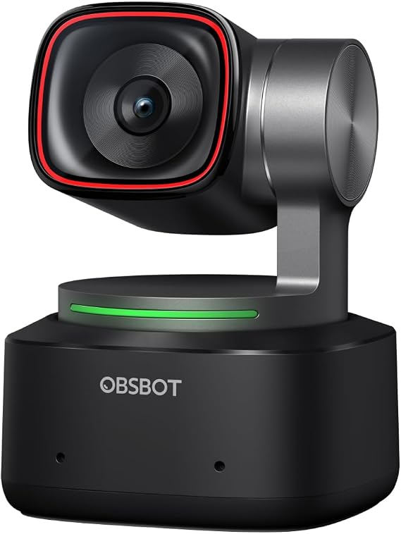 OBSBOT Tiny 2 4K Web Kamerası PTZ Ses Kontrolü, Çok Modlu Yapay Zeka İzleme, Otomatik Odaklama