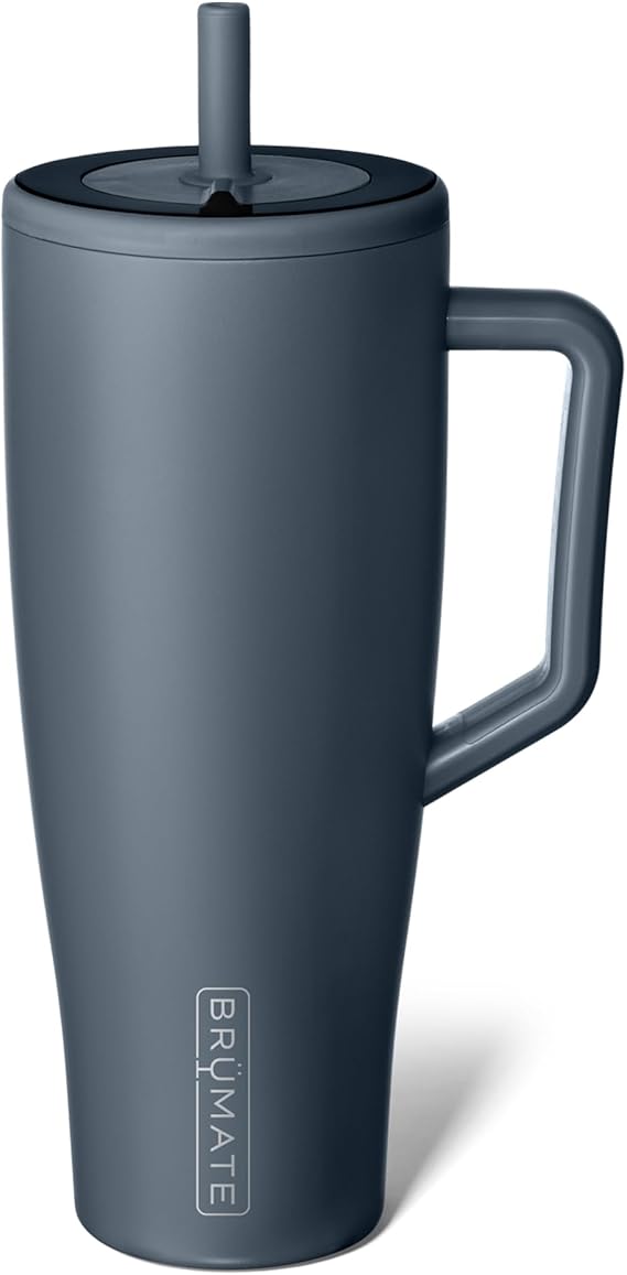 BrüMate Era 1.2L Tumbler with Straw and Lid, 40oz Water Bottle with Handle | 100% Leakproof, Insulated Metal Cup, Stainless Steel Travel Gym Mug, Keeps Drinks Ice-Cold All Day, (Nightfall Blue)