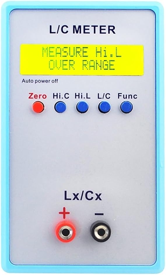 LCR Meter, Handheld L/C Meter Inductance Capacitance Digital Bridge LCR Table Yellow LCD Display,Data Save