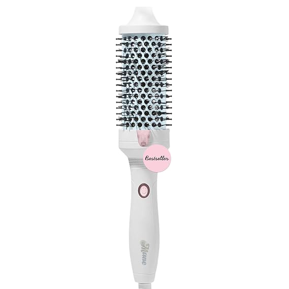 Mane Large Heated Round Brush - 1.77 Inch Thermal Brush for Voluminous Blowouts - Anti-Tangle Bristles, Ionic Technology, Worldwide Voltage - Hair Styling Tools for Medium to Long Hair