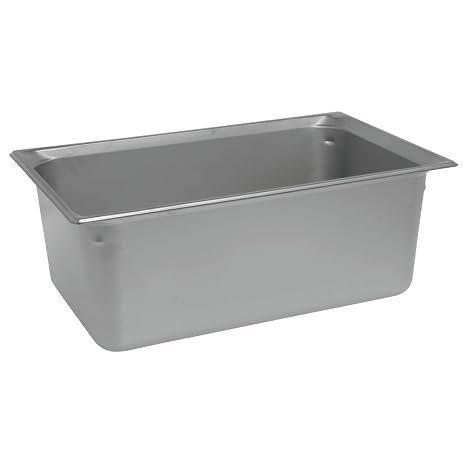 Vollrath 90082 8" Full Size Steam Table Super Pan V | Anti-Jamming Food Tray for Hotel Restaurant Commercial Kitchen Catering | 27.5 qt Capacity, 12-3/4"W x 20-6/7"D x 7-7/8"H, Stainless Steel, NSF