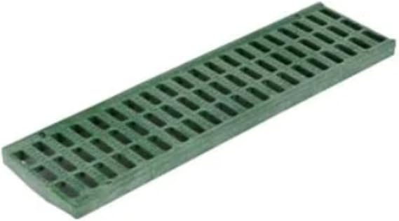 5-Inch x 20-Inch Channel Drain Grate Durable Plastic Slotted Grate for Driveways, Patios, Pool Decks & Walkways Class A & B Load Rated Fits 5" Channel Drain Systems (Green)