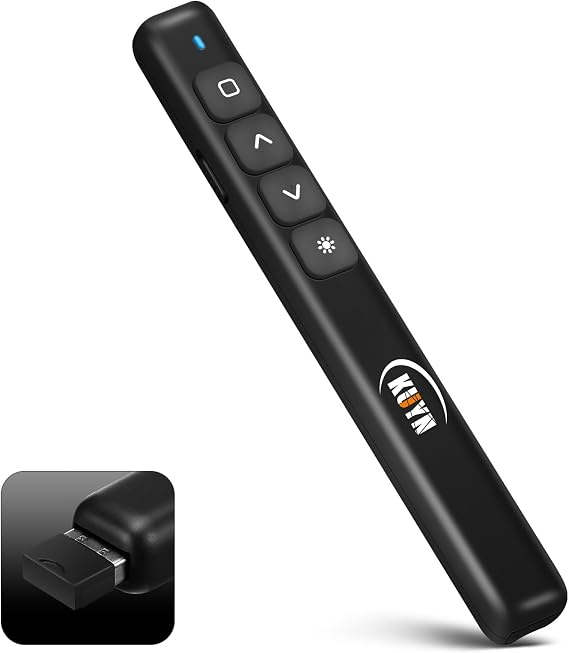 Presentation Clickers, Red Pointer Pen, Clicker for PowerPoint, PC Computer Teacher Accessories, Classroom Essentials for Teachers(B3)