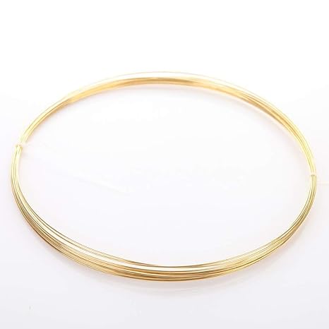 H62 Brass Wire Conductive Golden Copper Line Rod Industry Experiment DIY Wires Material 0.4mm Diameter,10 Meter