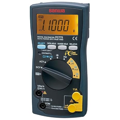 Japan SANWA PC773 Digital Multimeters Data Processing (PC connectable) 11000 Counts, Minimum resolusion 0.01mV,0.01(PC773)