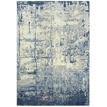 Rizzy Home Alora Decor Essential 9' x 12' Abstract Blue/Ivory Hybrid Area Rug