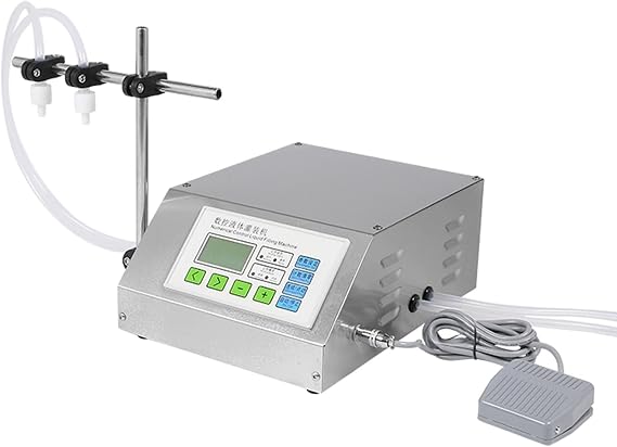 Filling Machine, Multifunction Automatic Liquid Filler, Digital Control Bottle Filler Machine, 110~220V Stainless, Single/Double/Quad Nozzle Bottle Filler(Dual Nozzle)