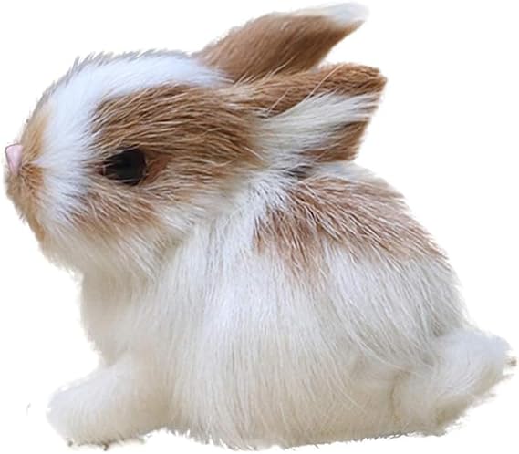 Mini Realistic Cute Rabbits Lifelike Animal Easter Bunny Simulation Model Birthday Gift Animals and Teddy Bears Rabbit Figurine