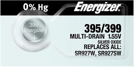 Energizer 395-399TS BUTTON CELL BATTERY 399 OXIDE