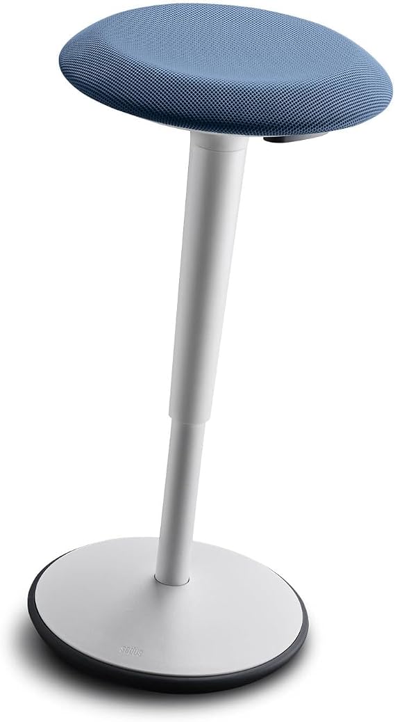 Sedus se:fit Ergonomic Stool Standing Seat Standing Aid Blue Grey Plastic Rubber Foot 53-80 cm Height Adjustable