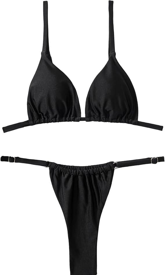 Bikini Sets for Women,Triangle Trendy Womens 2 Piece Cheeky Bikini,Brazilian Sexy String Tanning Thong Bikini