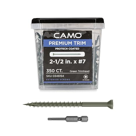 CAMO 2-1/2" #7 Green Trim Screws (350 ct)