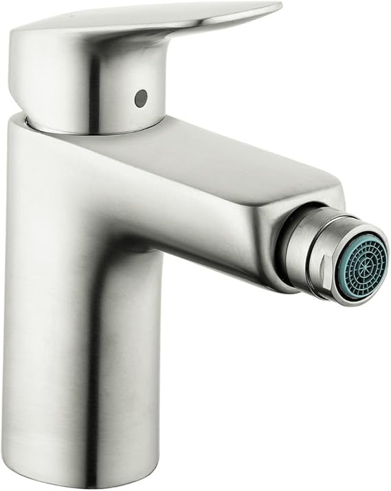 hansgrohe Logis Modern Single-Hole Bidet Faucet, 1.5 GPM in Brushed Nickel, 71200821