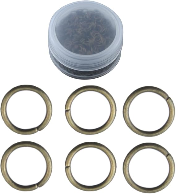 1Box 1000pcs Alloy Jump Rings Connector Mini Rings for DIY Repair Jewelry Making Necklaces Bracelet Earrings (4mm, Antique Bronze)