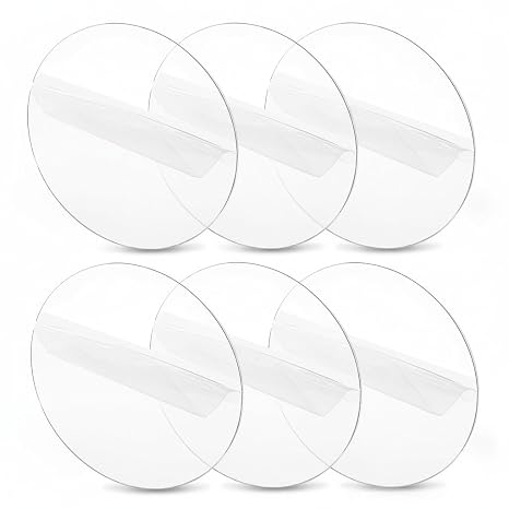 6 Pcs 12 Inch Round Clear Acrylic Sheet, 1/16" Thick Transparent Acrylic Cake Discs for DIY Projects, Picture Frames, Table Tops