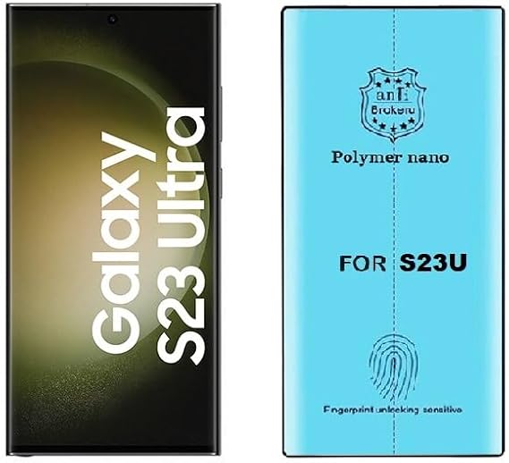 CONSTRAIN Samsung Galaxy S23 Ultra İçin Polymer Nano Tam Kaplama Ekran Koruyucu – Esnek TPU Film, Kavisli Full Cover, Çizilmeye Dayanıklı