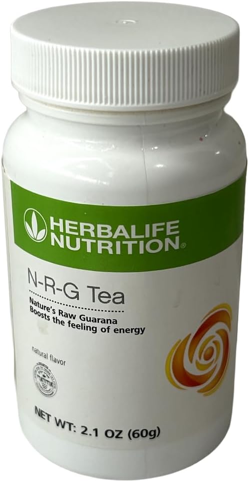 Herbalife N-R-G Nature's Raw Guarana Tea: Nature's Raw Guarana (2.1 oz) Boosts The Feeling of Energy, Naturally Flavored, Instant, 0 Calories