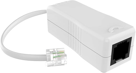 DSL Modem Filter Adapter Phone Line Noise Interference Remover Shield for Telephone Fax Machine Answering Machine