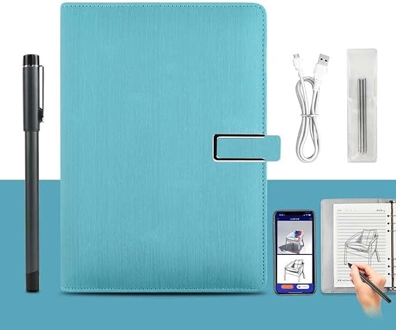 XNote-AI Powered Smart Writing Set, E-Ink Paper Tablet with Real-Time Sync & Bluetooth 5.0, Digital Notebook, for Writing Drawing, Smart Reusable Notebook(Sky blue)