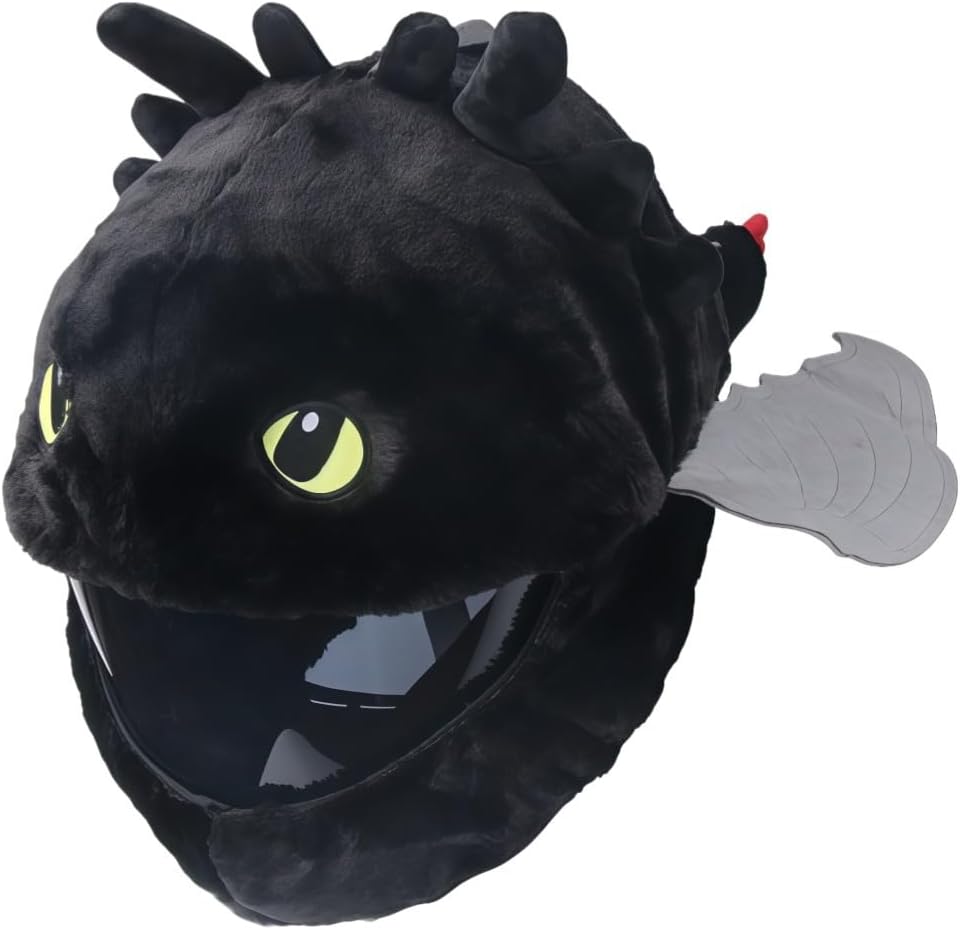 Motorcycle Helmet Covers, Funny Cartoon Plush Helmet Cover for Full Helmet, Men, Women, Crazy Fan Ride Gift, Anime Cute Motorcycle Helmet Accessories 27