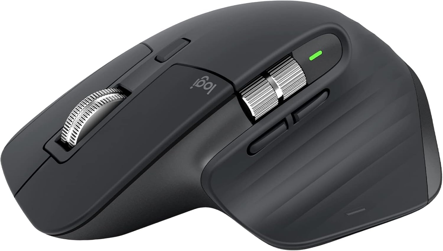 Logitech MX Master 3S - Ultra Hızlı Kaydırma, USB-C, Bluetooth, Windows, Linux, Krom - Koyu Gri Kablosuz Performans Faresi