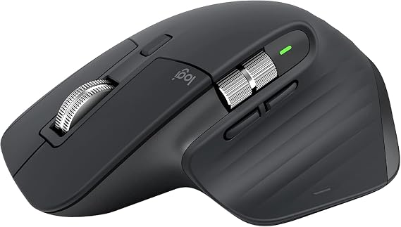 Logitech MX Master 3S - Wireless Performance Mouse with Ultra-Fast Scrolling, USB-C, Bluetooth, Windows, Linux, Chrome - Dark Grey