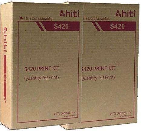 Hiti Paper and Ribbon Pack 87.P3410.03BV for S420 Printer, 100 Sheets 4x6 Prints