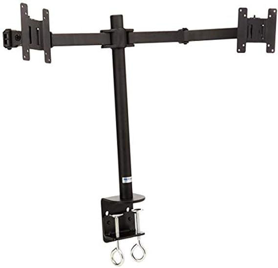 Dual LCD Monitor, Desk Mount Stand Arm Holds up to Two 27" Screens, Black (LCD-194B)