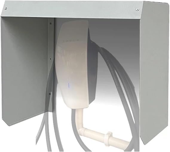 Outdoor Ev Charger Housing Enclosure Box, Wall-mounted Pedestal for Tesla Home Charger, Weatherproof Charging Cable Holder/Electric Cable Cover(A,WxHxD 30x40x25cm/12x16x10in)