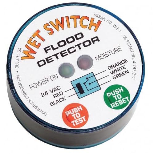 Diversitech Wet Switch Flood Detector, 8 x 1.55 x 9.6 WS-1