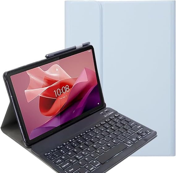 Keyboard Case for DOOGEE Tab E3 Tablet 11 Inch - (QWERTY Layout) Slim Flip with Removable Wireless Keyboard Stand Case Cover for DOOGEE Tab E3 Tablet 11 Inch, Blue
