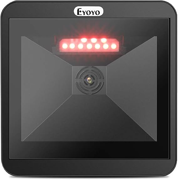 Eyoyo Omnidirectional Desktop Hands-Free Automatic 1D 2D QR Barcode Scanner