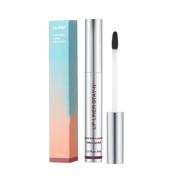 Peel Off Lip Liner Long Wear Lip Liner Lipstick Long Lasting Highly Pigmented Color Peel Off Lip Stain Lipsticks Makeup (01, One Size)