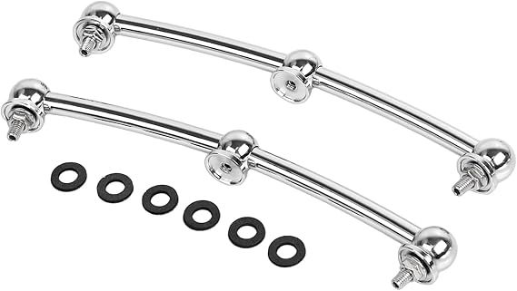 Chrome Motorcycle Front Fender Side Spear Trim Kits Fit for Harley Heritage Softail FLST FLSTC 1986-2017