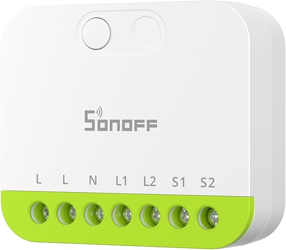 SONOFF Mini Duo 2-Channel Zigbee Smart Switch Zigbee 3.0 Compatible Total Load 16A Compact for Standard Boxes Remote & Automated Control via Zigbee Hub