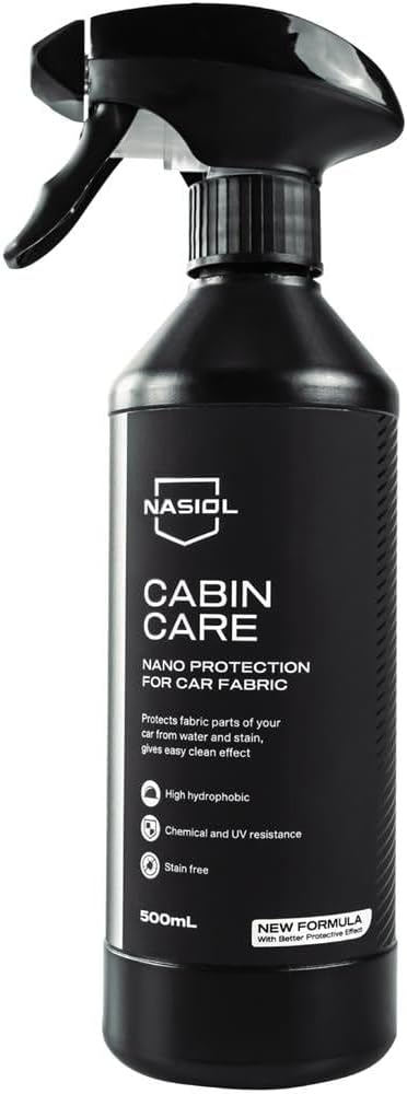 Nasiol Cabincare Nano Protection for Car Fabric, Upholstery Care, Water Repellent Fabric Protector for Car Interiors, Stain Repellent, Interior Care Products 17fl.oz.
