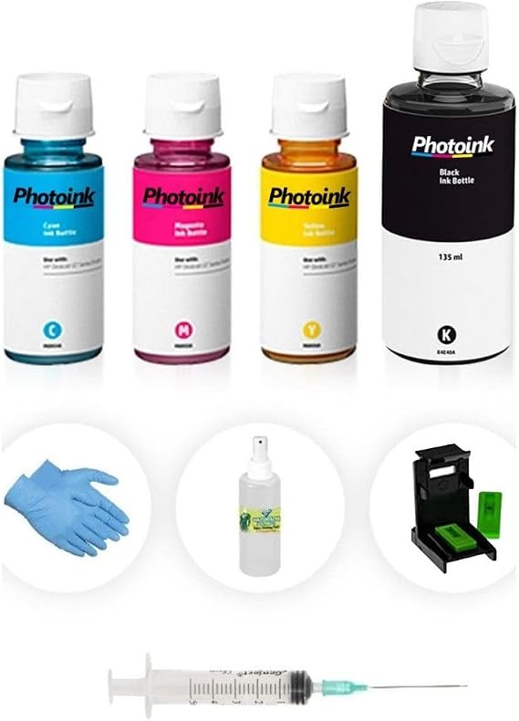 Photo Ink Deskjet 2600/2620/2630/2632/2633 304 Için Photoink Plus Kartuş Dolum Seti 4 Renk