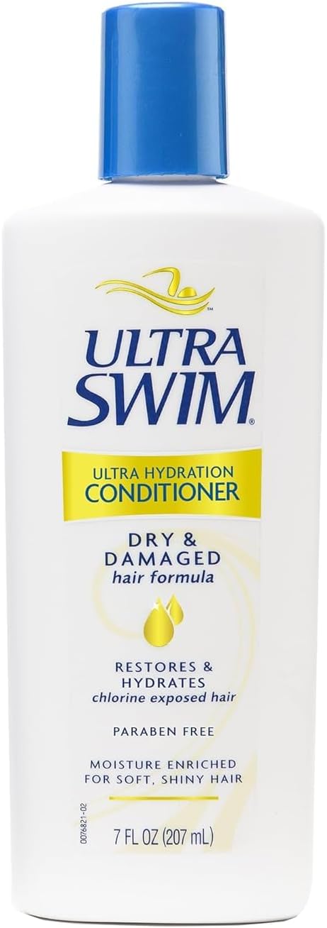 UltraSwim Ultra Repair Chlorine Conditioner - 2-in-1 Formula: Pre Swim Hair Mask To Protect From Chlorine Absorption & Post Swim Hydrating Conditioning Repair and Chlorine Removal for Swimmers. 207mL