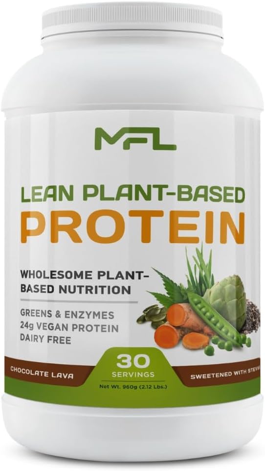MFL Vegan, Plant-Based Protein Powder l Gluten Free l Non Dairy l Non GMO l Lactose Free l Keto-Friendly | 2.12 lbs (Chocolate Lava)
