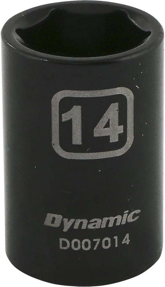Dynamic Tools 3/8" Drive 6 Point Metric, 14mm Standard Length, Impact Socket