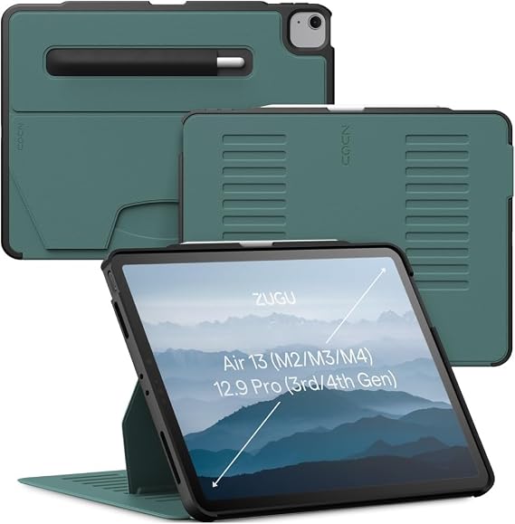 ZUGU Case for iPad Air 13 inch (M2/M3/M4) iPad Pro 12.9 Gen 3/4 [Pine]