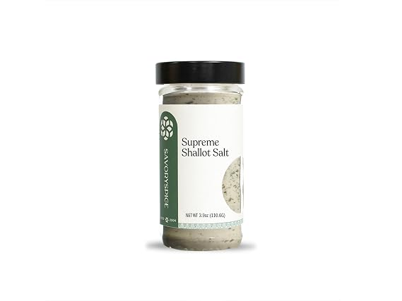 Savory Spice Supreme Shallot Salt - Shallot Seasoning with Minced Green Onion for Meats, Veggies, Corn & Sauces - Refined Garlic Salt Alternative (3.55 oz)