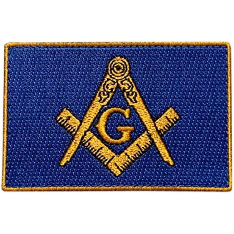 Masonic Flag Tactical Patch [Hook Fastener-3.0 X 2.0 inch -MS8]