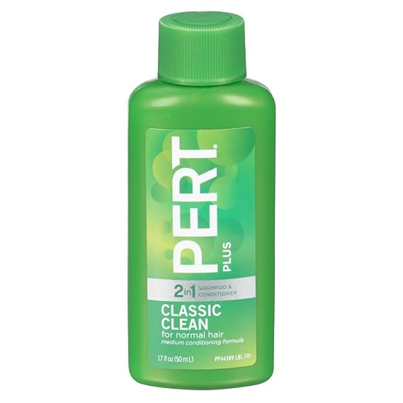 Pert Classic Clean 2in1 Shampoo & Conditioner Great for Travel or your Gym Bag 1.7 fl. oz.