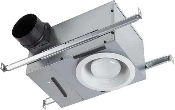 Broan-NuTone 744L Recessed Light Ventilation Fan, Selectable Speed 50-80 CFM, 0.3-2 Sones, White