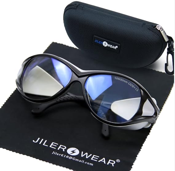 Professional OD6+ CO2 Laser Safety Glasses,9000-11000nm for 10600nm Laser | Designed for 10600nm CO2 Laser Cutting and Engraving Applications; DIN CERTCO certified.