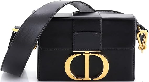 Pre-Loved 30 Montaigne Box Bag Leather, Black