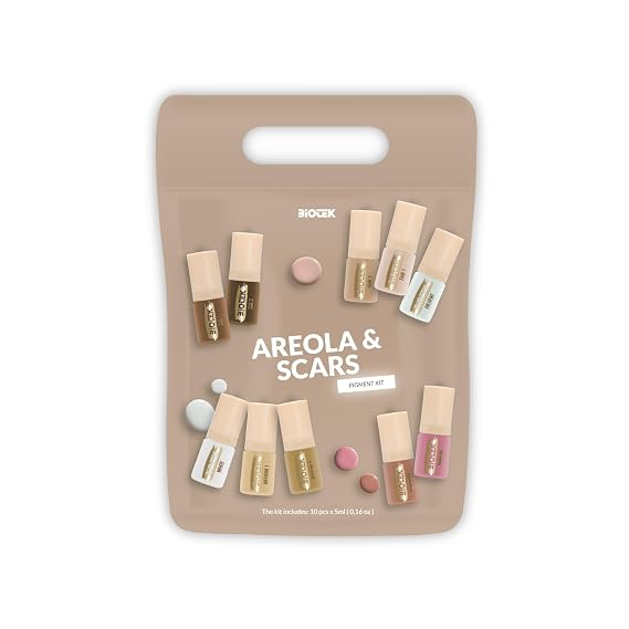 BIOTEK Pigment Color for Long Lasting Makeup fo Skin - Made in Italy - 10x0.50 fl. oz - Kit for Areola and Scars